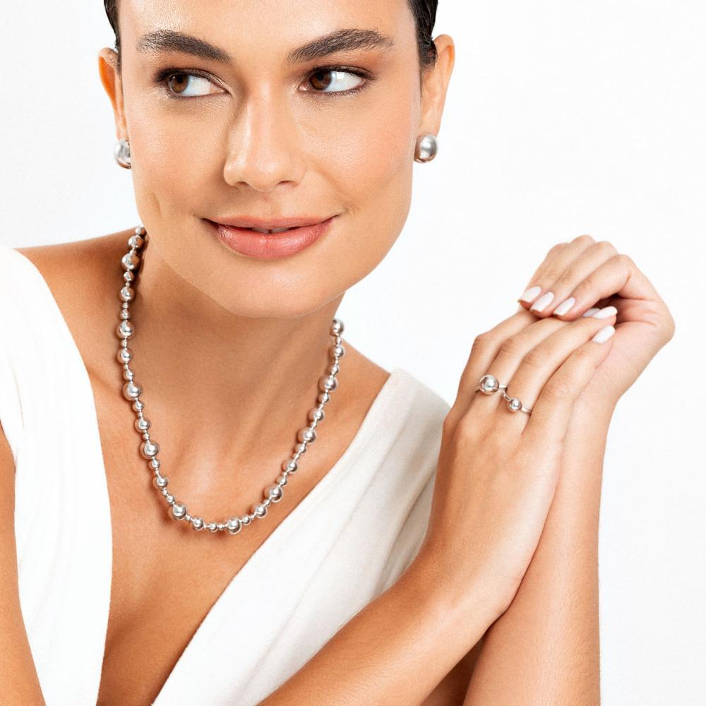 Anel Esfera Maxi em Prata 925 - 4