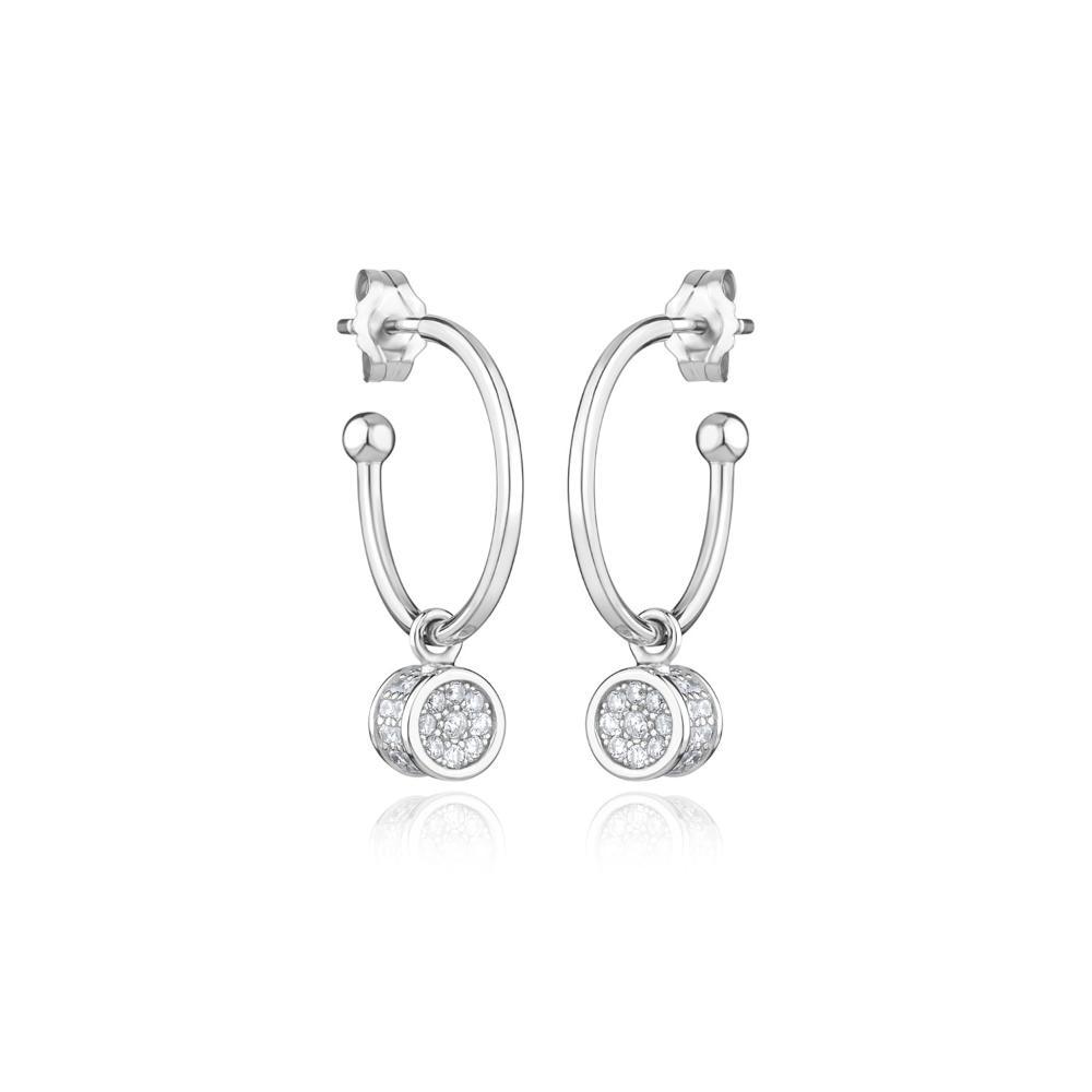 Argola Círculos com Zircônia em Prata 925 - 2