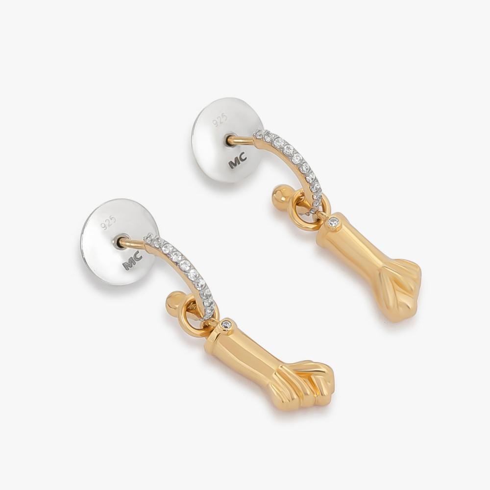 Argola Figa com Zircônias em Prata 925 com Banho de Ouro Amarelo 18k - 3