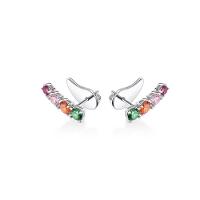 Brinco Ear Cuff com Zircônias idas em Prata 925 - 5