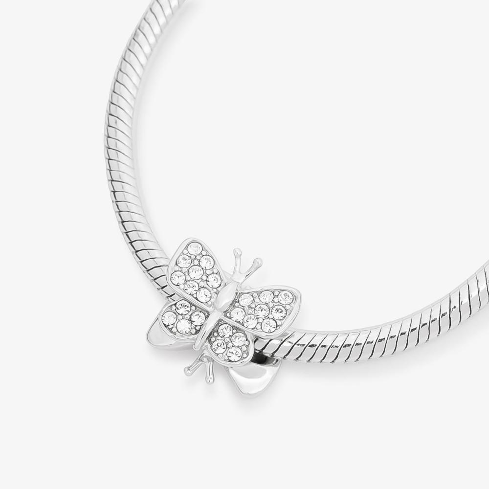 Charm Borboleta com Zircônia em Prata 925 - 2