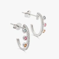 Argola com Zircônias idas em Prata 925 - 3