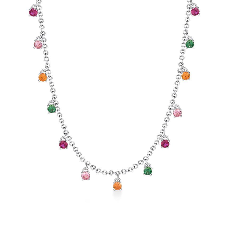 Colar com Zircônias idas em Prata 925 - 1