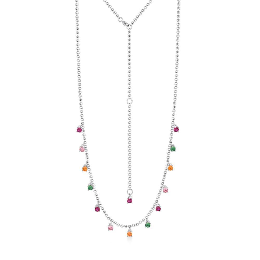 Colar com Zircônias idas em Prata 925 - 3