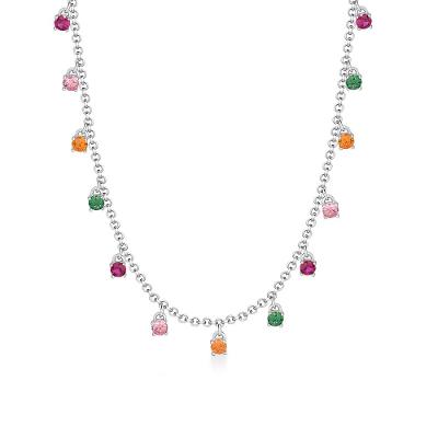 Colar com Zircônias idas em Prata 925