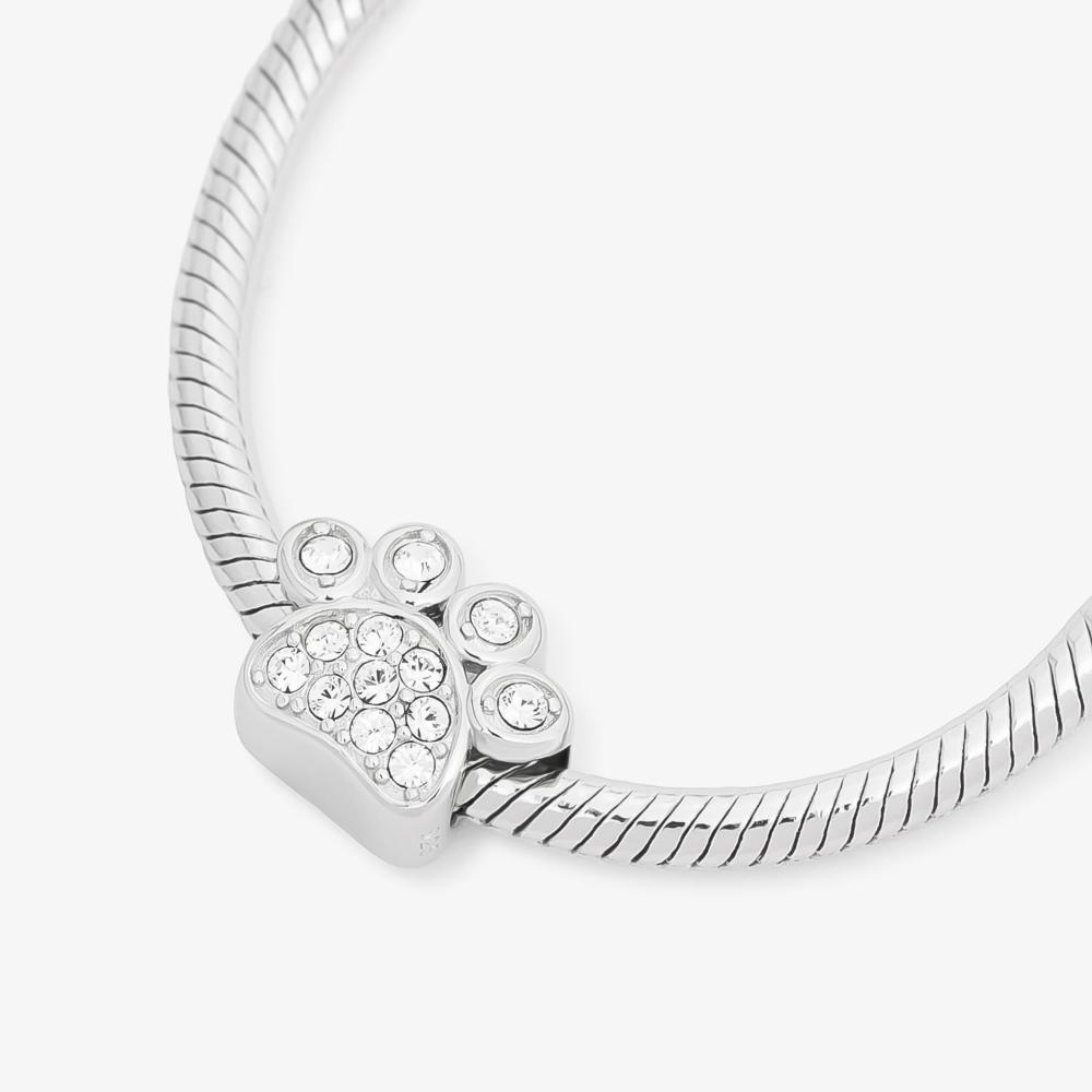 Charm Patinha Cravejado em Prata 925 - 2