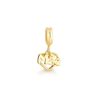 Charm Mãe em Prata 925 com Banho de Ouro Amarelo 18k