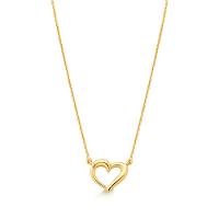 Colar Coração em Prata 925 com Banho de Ouro Amarelo 18k - 1