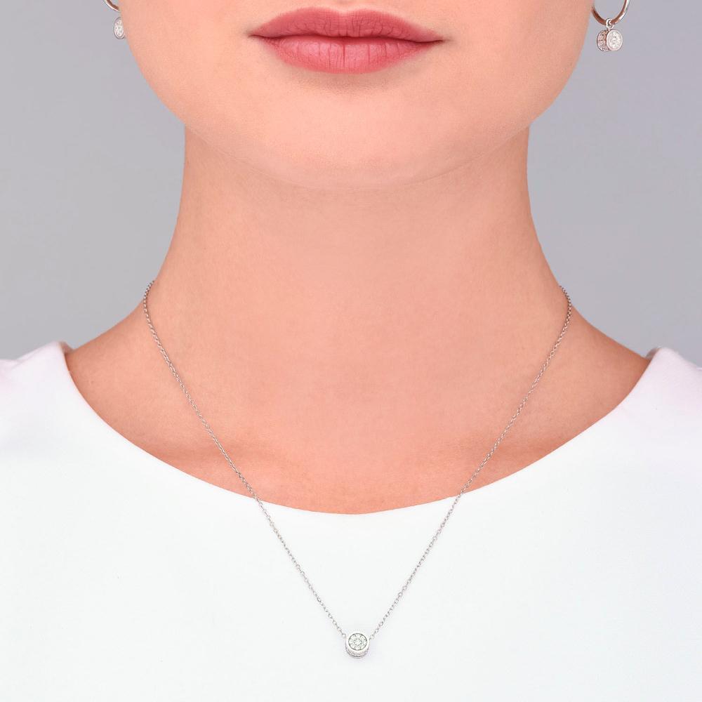 Colar Círculos com Zircônia em Prata 925 - 2