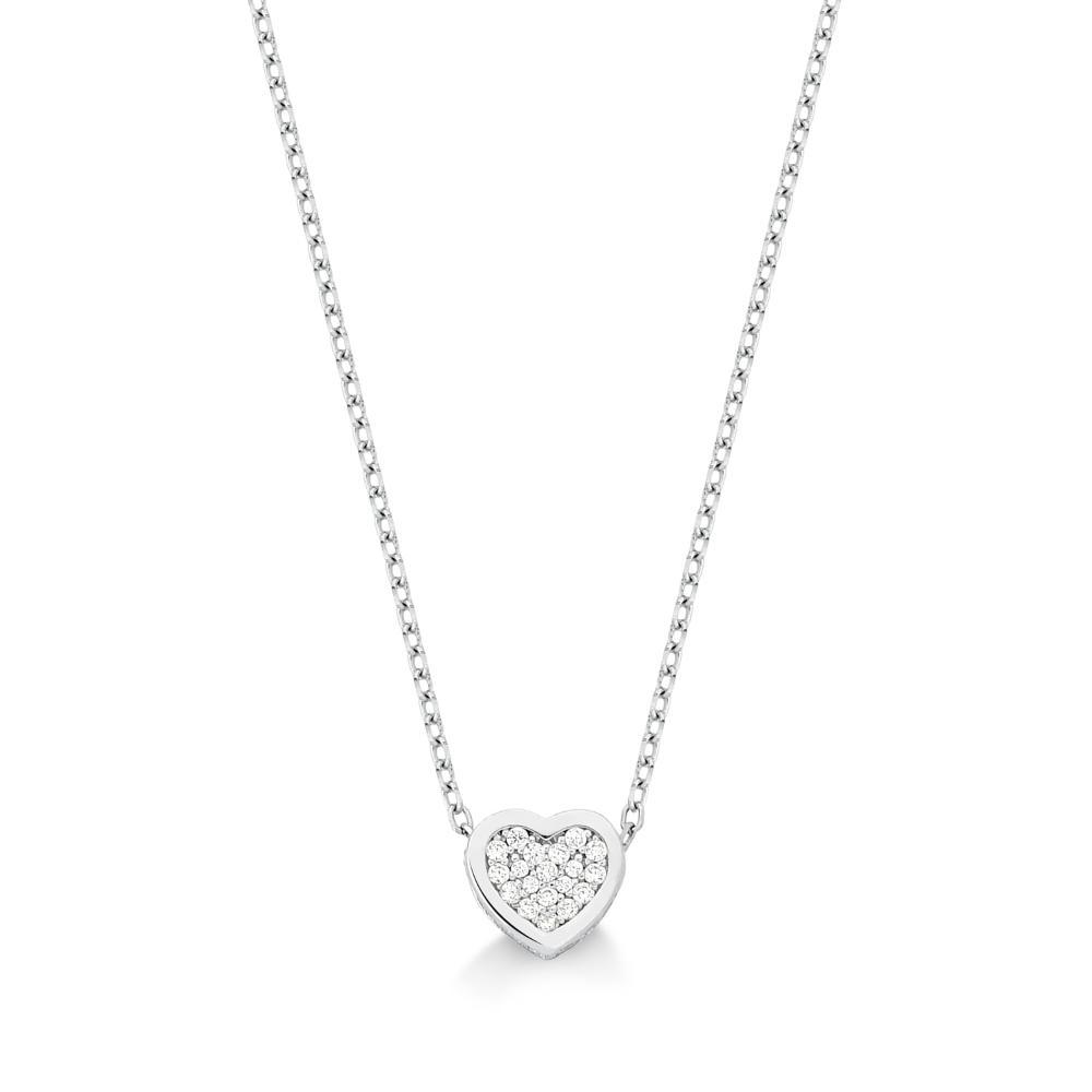 Colar Coração com Zircônia em Prata 925 - 1