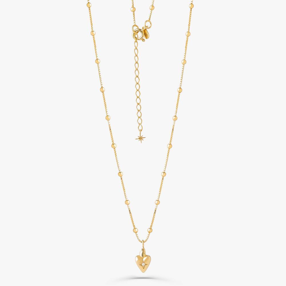 Colar com Zircônia em Prata 925 com Banho de Ouro Amarelo 18k - 4