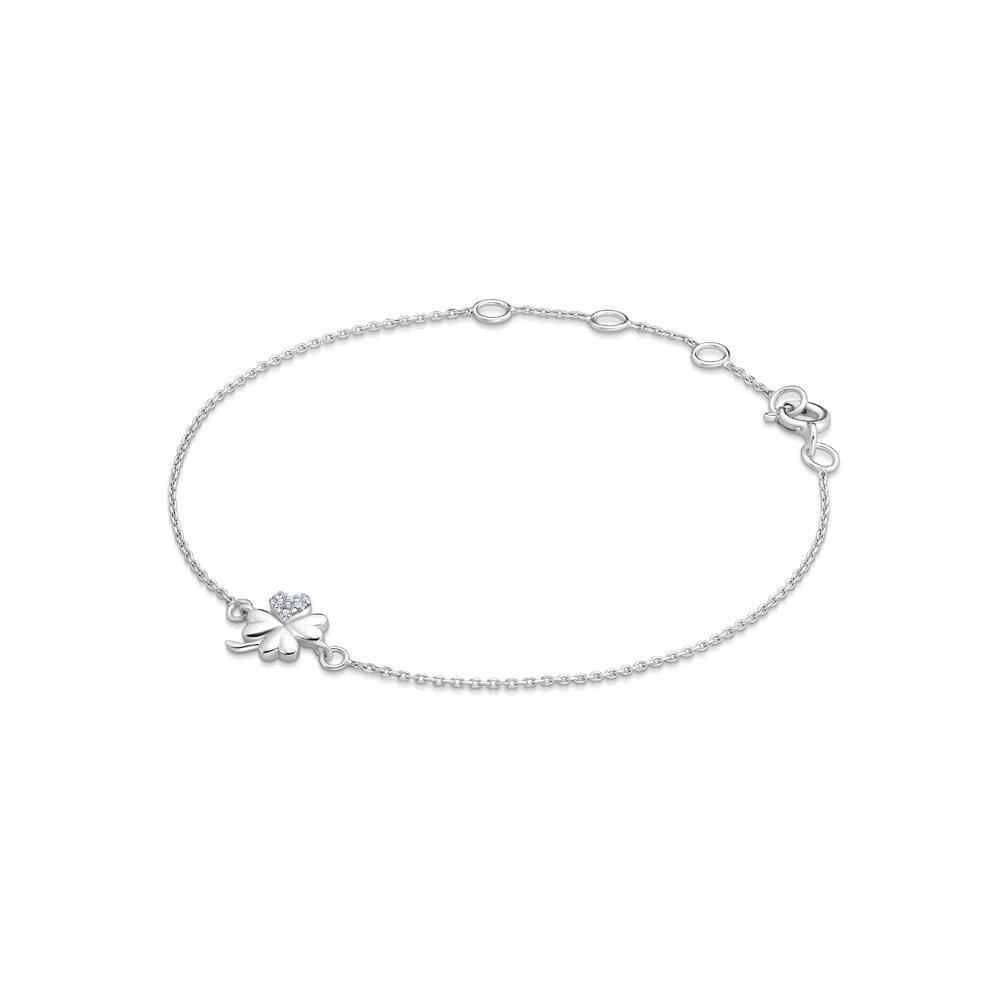 Pulseira Trevo com Zircônia em Prata 925 - 2