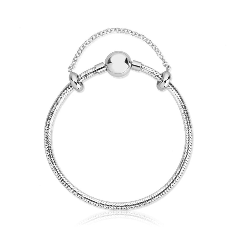 Pulseira ável Em Prata 925 Com Fecho Redondo - 16,5 cm - 2
