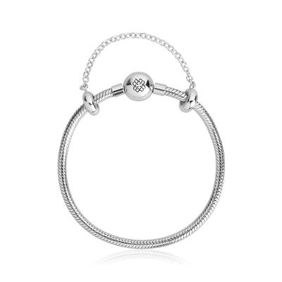 Pulseira Maleável Em Prata 925 Com Fecho Redondo - 21,5 cm