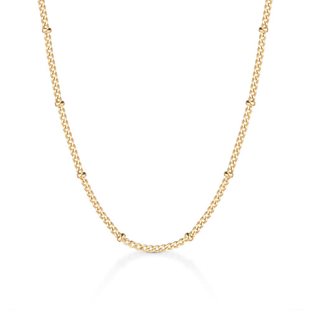 Corrente Bolinhas em Prata 925 com Banho de Ouro Amarelo 18k - 65cm - 1