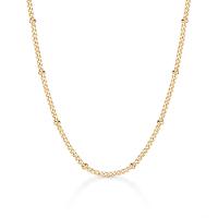 Corrente Bolinhas em Prata 925 com Banho de Ouro Amarelo 18k - 65cm - 1