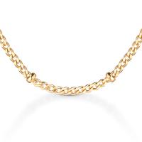 Corrente Bolinhas em Prata 925 com Banho de Ouro Amarelo 18k - 65cm