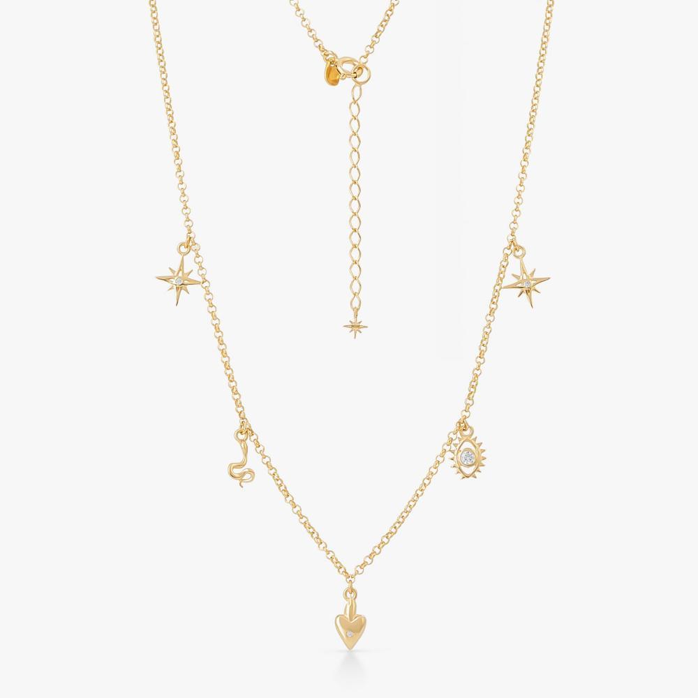 Colar com Zircônia em Prata 925 com Banho de Ouro Amarelo 18k - 2