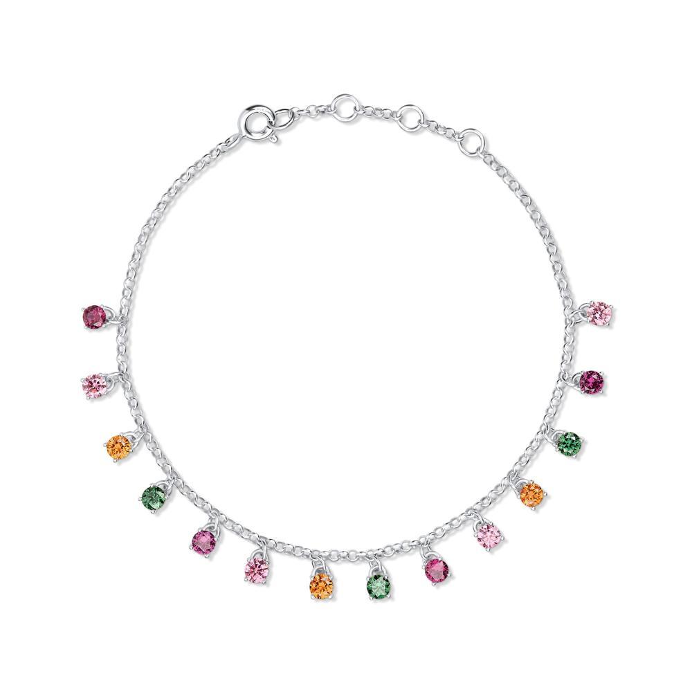 Pulseira com Zircônias idas em Prata 925 - 1