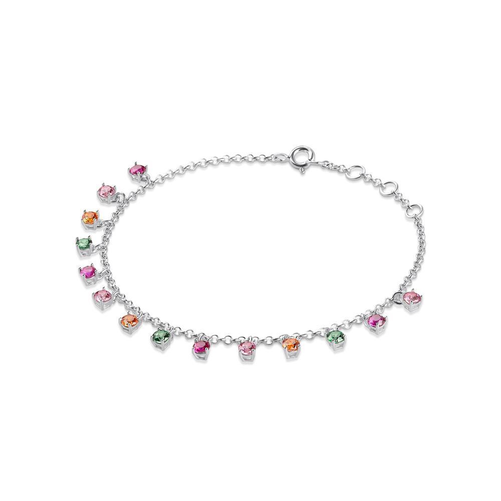 Pulseira com Zircônias idas em Prata 925 - 3