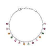 Pulseira com Zircônias idas em Prata 925 - 1