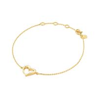 Pulseira Coração em Prata 925 com Banho de Ouro Amarelo 18k - 2