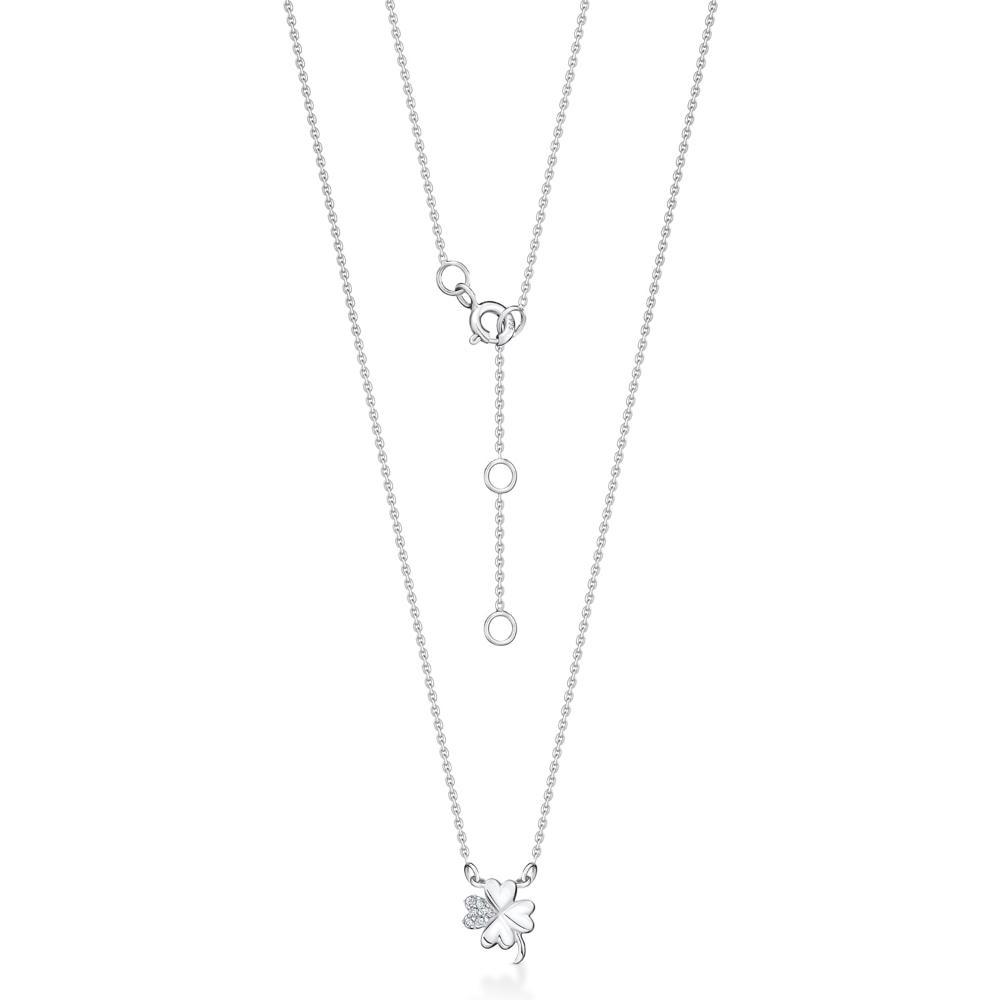 Colar Trevo com Zircônia em Prata 925 - 2