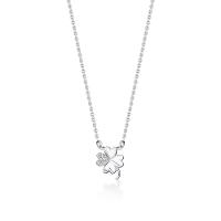 Colar Trevo com Zircônia em Prata 925 - 1