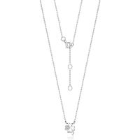 Colar Trevo com Zircônia em Prata 925