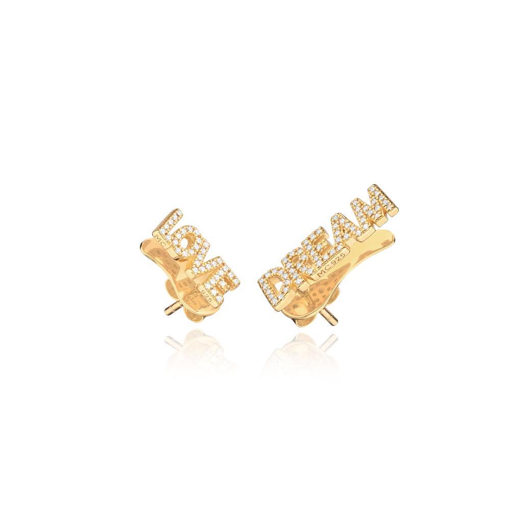 Brinco Love Dream com Zircônia em Prata 925 com Banho de Ouro Amarelo 18k - 4