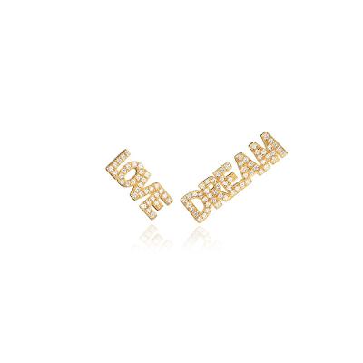 Brinco Love Dream com Zircônia em Prata 925 com Banho de Ouro Amarelo 18k