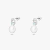 Brinco Com Pérola, Topázio In e Topázio Sky em Prata 925 - 3