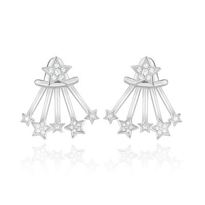 Brinco Super Star com Zircônia em Prata 925
