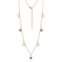 Colar Estrelas em Prata 925 com Banho de Ouro Rosé e Espinélio - 5