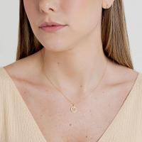 Colar Círculo com Zircônia em Prata 925 com Banho de Ouro Amarelo 18k - 7