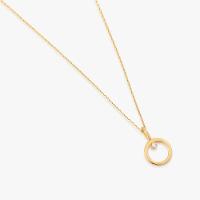 Colar Círculo com Zircônia em Prata 925 com Banho de Ouro Amarelo 18k - 13