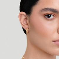 Brinco Argola Elos em Prata 925 com Banho de Ouro Amarelo 18k - 2