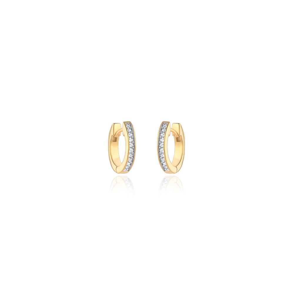 Brinco Argola com Topázio In em Ouro Amarelo 18k - 2