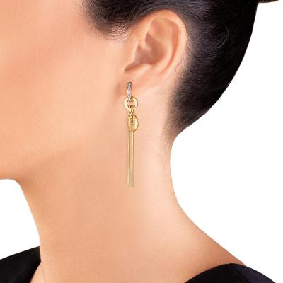 Brinco Argola com Topázio In em Ouro Amarelo 18k