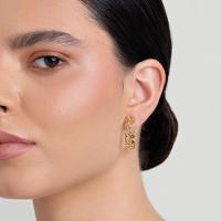 Brinco Argola Elos em Prata 925 com Banho de Ouro Amarelo 18k - 2