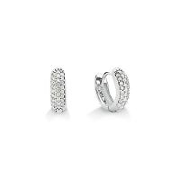 Brinco Argola com Diamante em Ouro Branco 18k - 1