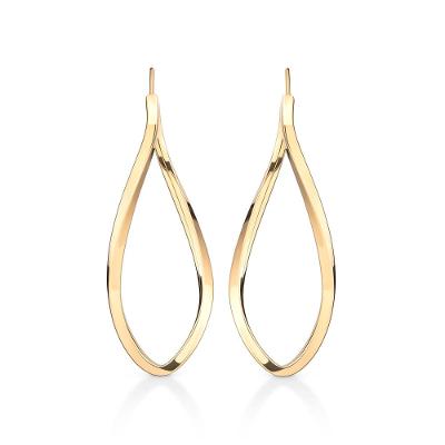Brinco Argola Torcida em Ouro Amarelo 18k -  46mm