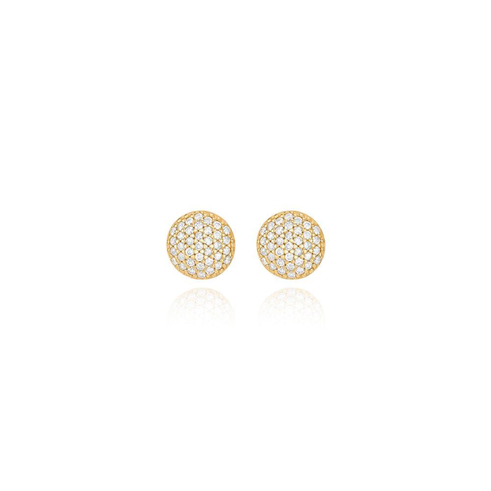 Brinco com Diamantes em Ouro Amarelo 18k - 1