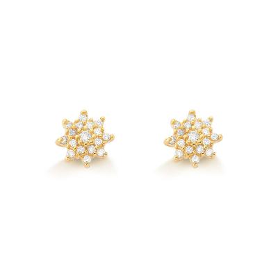 Brinco com Diamantes em Ouro Amarelo 18k