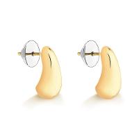 Brinco Arredondado Gota em Prata 925 com Banho de Ouro Amarelo 18k - 3