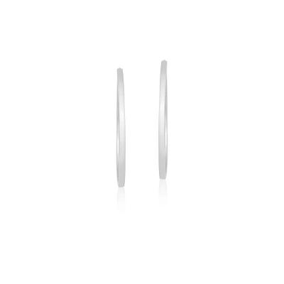 Brinco Argola Fio Quadrado em Ouro Branco 18k -  25mm
