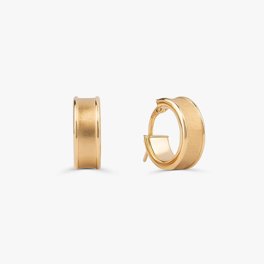 Brinco Argola Fio Quadrado em Ouro Amarelo 18k - 10 mm - 1