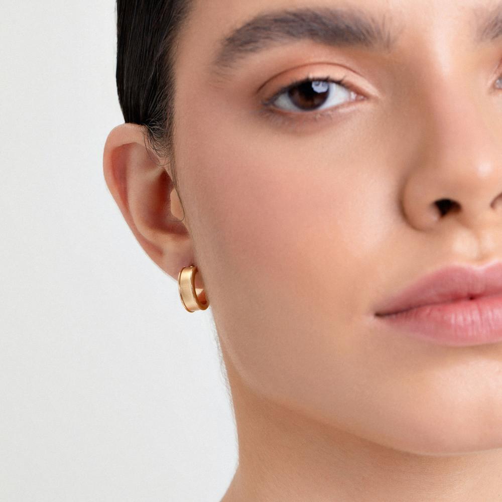 Brinco Argola Fio Quadrado em Ouro Amarelo 18k - 10 mm - 2