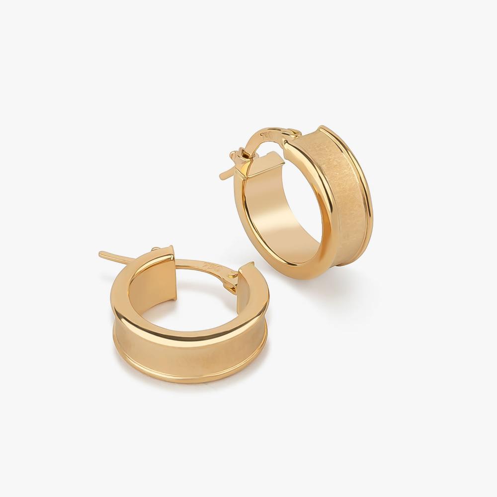 Brinco Argola Fio Quadrado em Ouro Amarelo 18k - 10 mm - 3