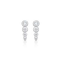 Brinco Argola Círculos com Topázio In em Prata 925 - 1